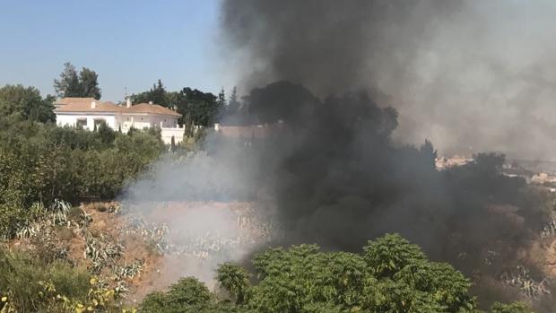 La cornisa de Gelves sufre otro incendio