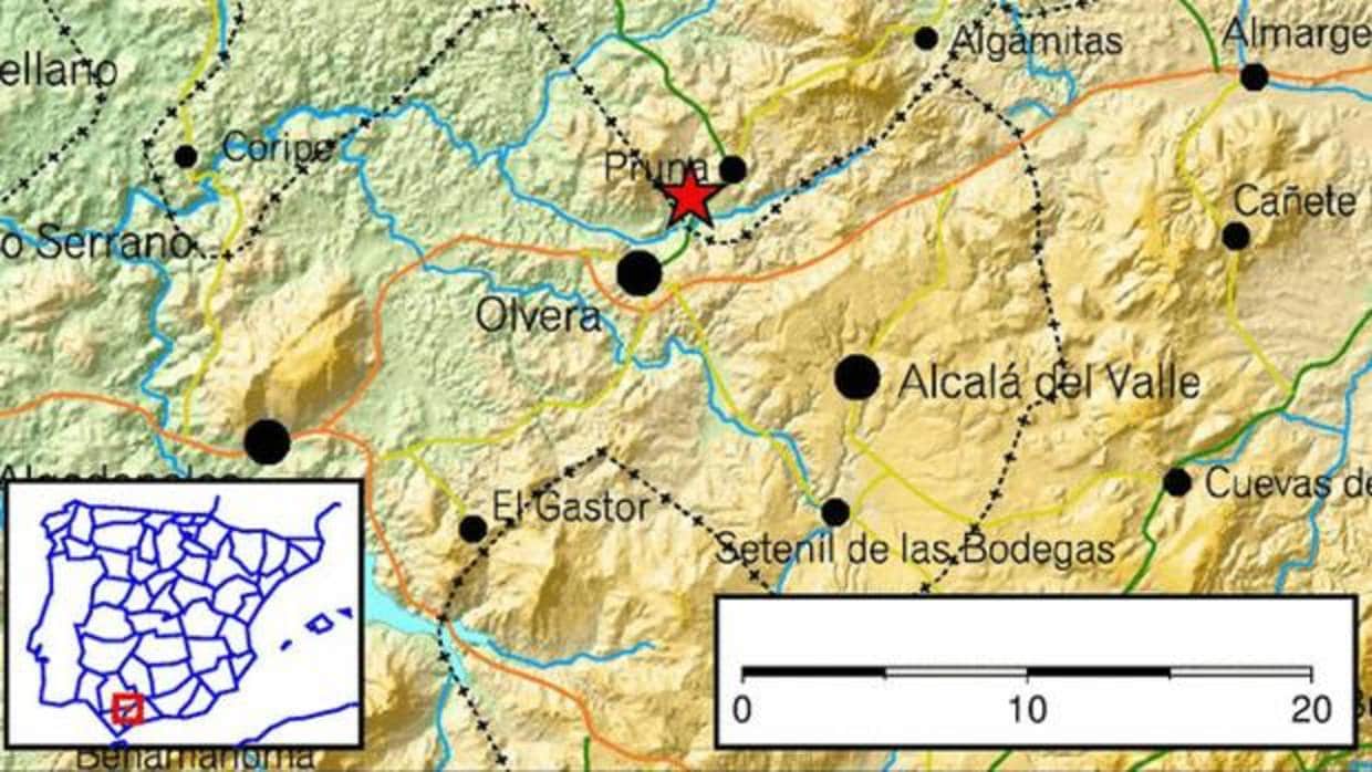Dos terremotos se han dejado sentir este martes en Pruna