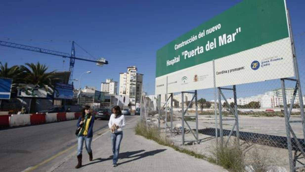 Terrenos de Puntales donde se iba a construir el nuevo hospital de Cádiz