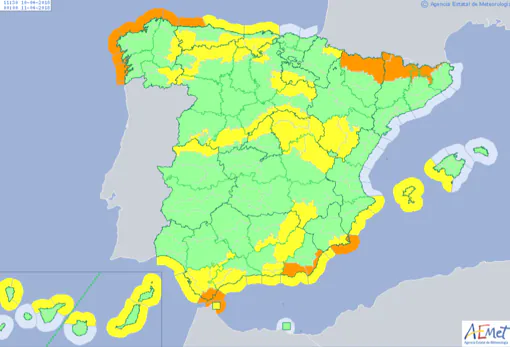 Cádiz, en alerta naranja en la zona del Estrecho por vientos y oleaje