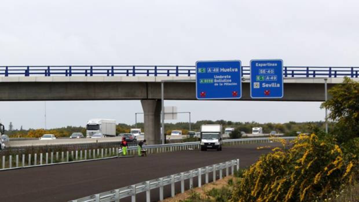 Imagen de la carretera que está en obras