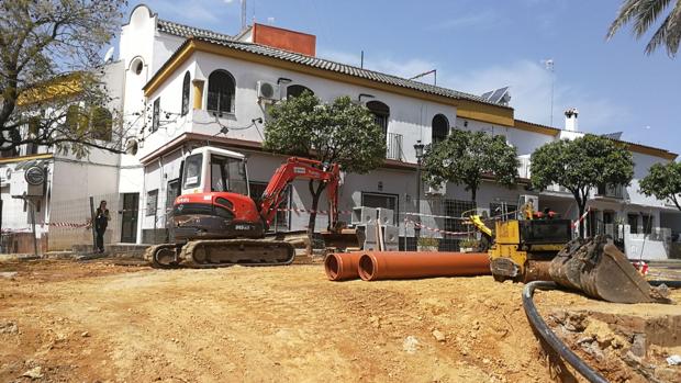 La «nueva» plaza del Callejón del Huerto estará lista para principios de verano en Alcalá de Guadaíra