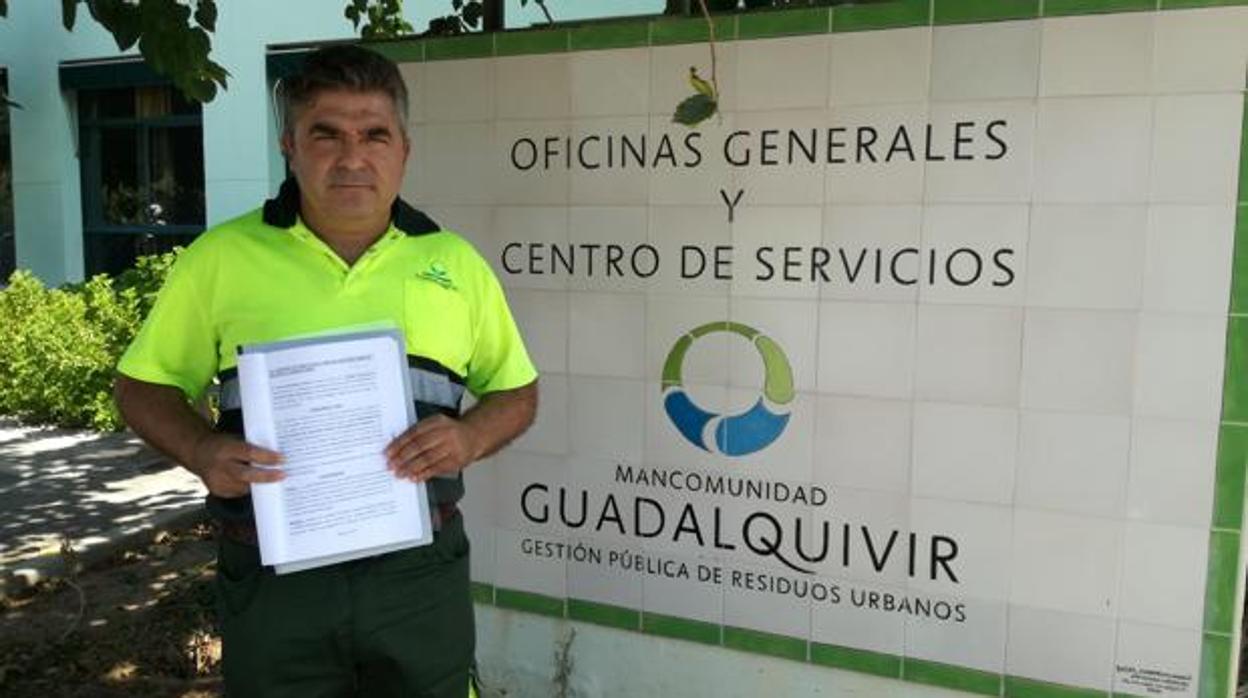 El denunciante, Antonio Borrego Velasco, que inició el proceso judicial contra la Mancomunidad del Guadalquivir