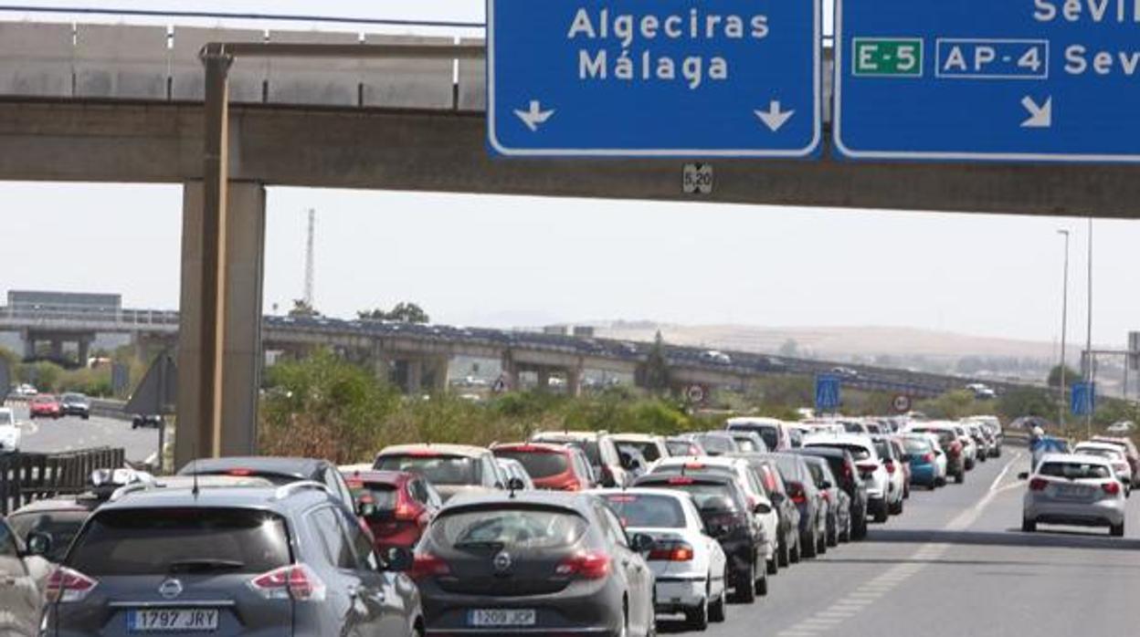 Imagen de las retenciones en el nudo de Tres Caminos