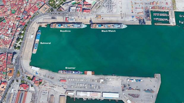 Más de 5.000 personas llegan este lunes al puerto de Cádiz en los cuatro buques de Fred Olsen