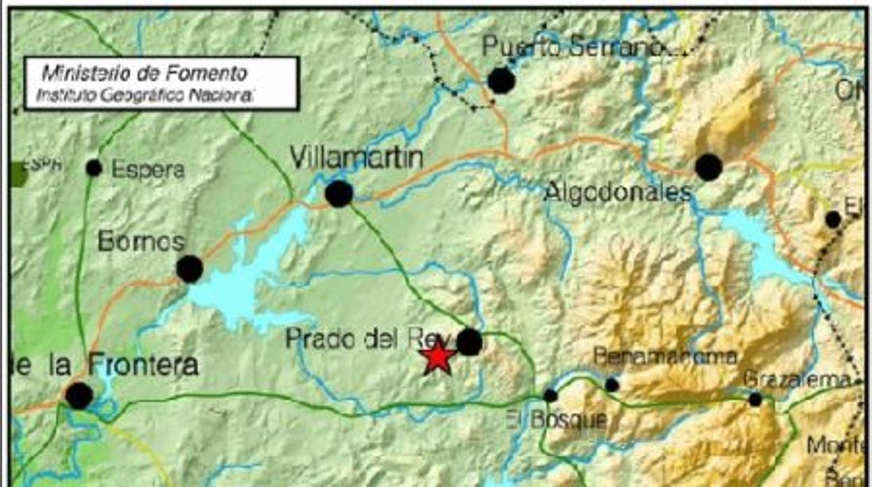 Registrado un terremoto de magnitud 3,1 al noroeste de Prado del Rey