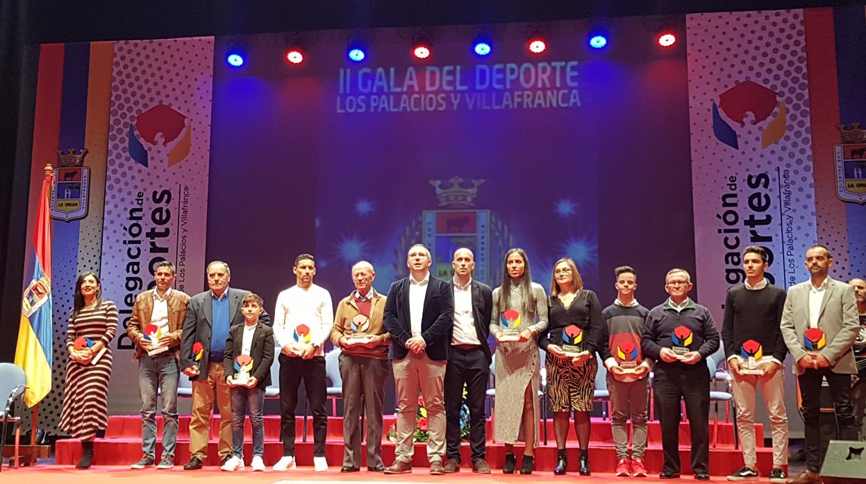 Todos los galardonados de la II Gala del Deporte de Los Palacios y Villafranca