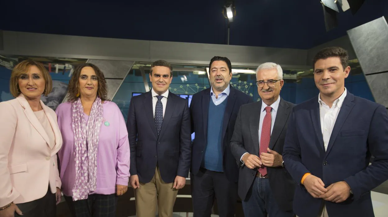 Los candidatos de PSOE, PP, Ciudadanos y Adelante Andalucía participaron ayer en el debate electoral de Canal Sur.