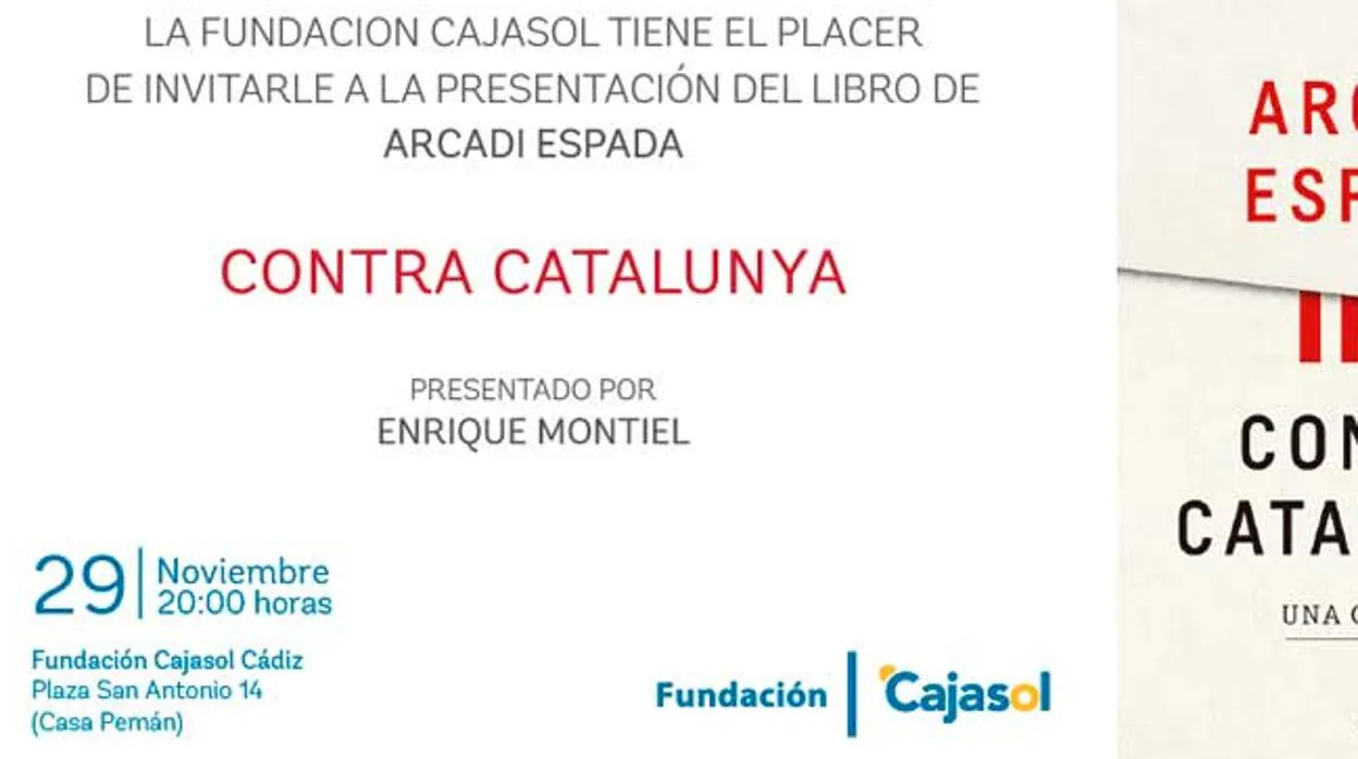 Arcadi Espada presenta en Cádiz el libro &#039;Contra Catalunya&#039;