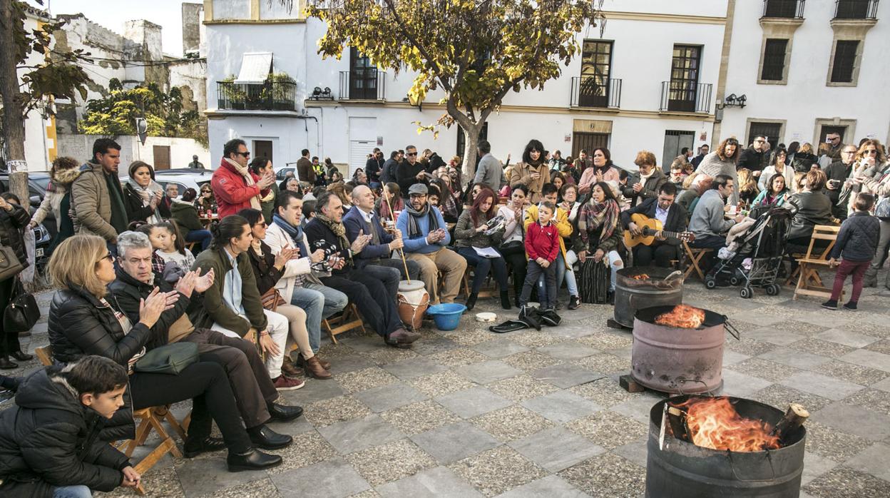 Imagen de una zambomba en Jerez de la Frontera.