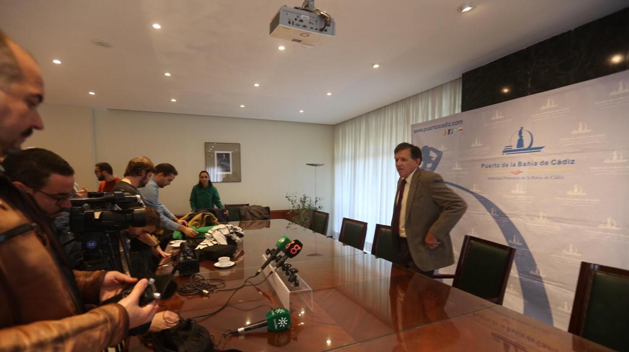 José Luis Blanco, presidente de la APBC, durante su comparecencia este viernes para hacer balance de la gestión