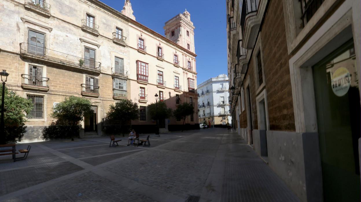 Aspecto de la Plaza Argüelles una vez peatonalizada.