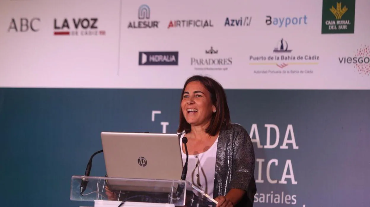 María Jesús Almazor, en un momento de la conferencia ofrecida este jueves en La Mirada Económica.