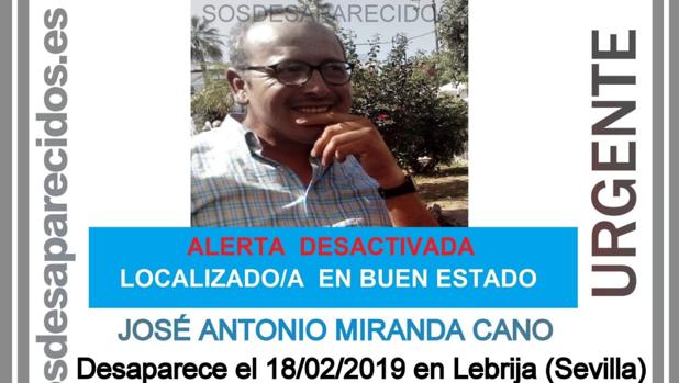 Aparece en buen estado el hombre que ha desaparecido dos veces de su domicilio de Lebrija en cuatro meses