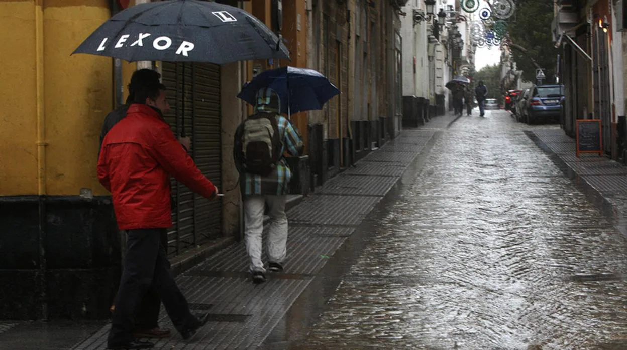 Días de lluvia en Cádiz