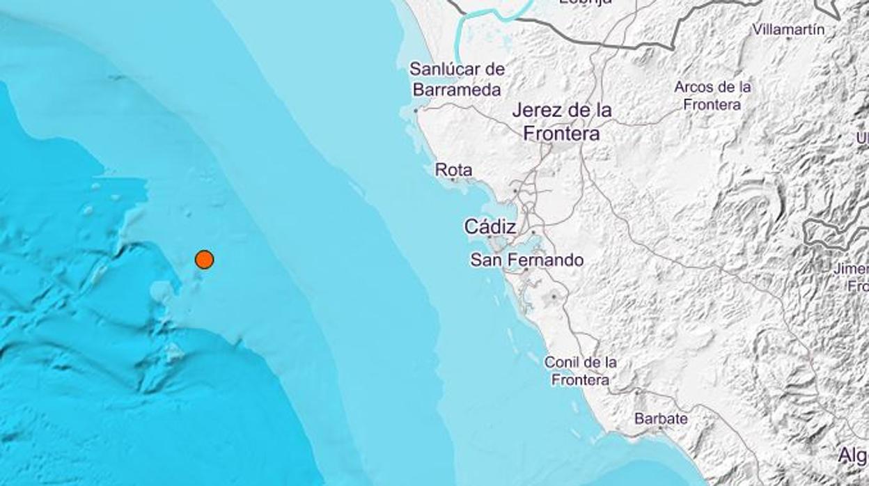 Registrado un terremoto de magnitud 3.1 en el Golfo de Cádiz