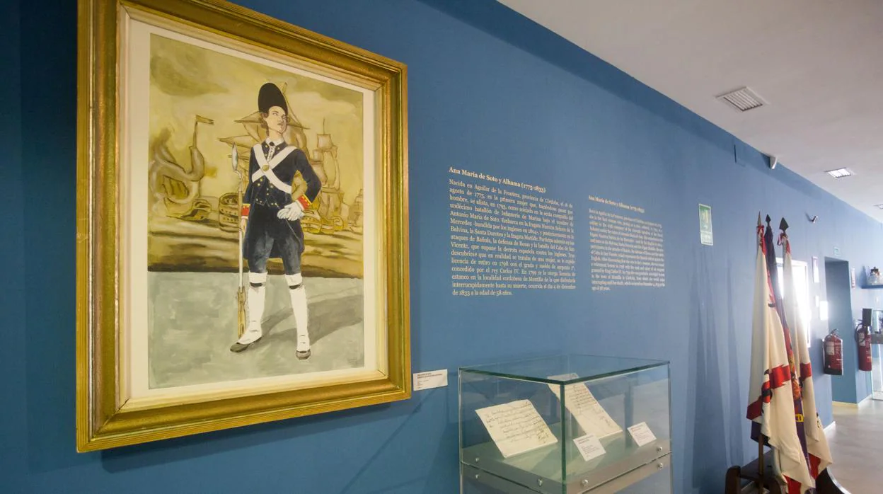 Parte del Museo Naval de San Fernando dedicada a la figura de Ana María de Soto, primera mujer infante de Marina.
