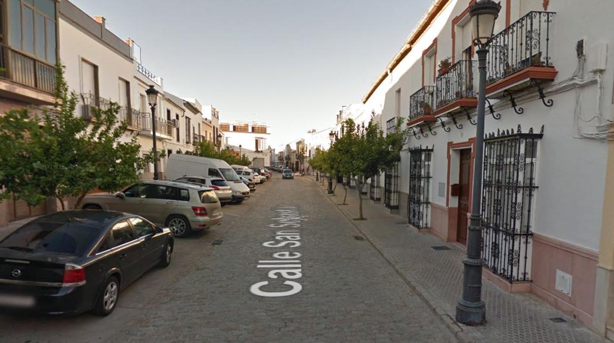 Calle del municipio de El Coronil donde ha sido vendido el Cuponazo de la ONCE