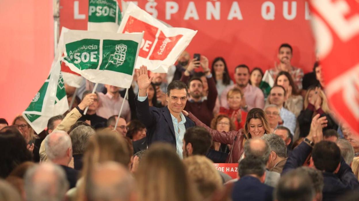 Un momento del mitin en Jerez este sábado.