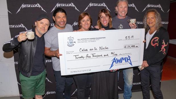 Metallica dona 50.000 euros de su concierto en Barcelona a dos Asociaciones gaditanas