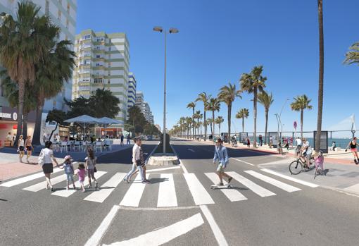 Recreación de la avenida de la Bahía.