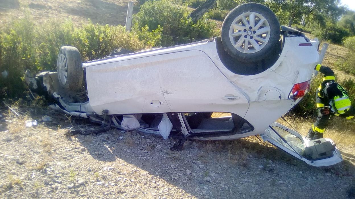 Imagen del vehículo siniestrado en el accidente de tráfico.