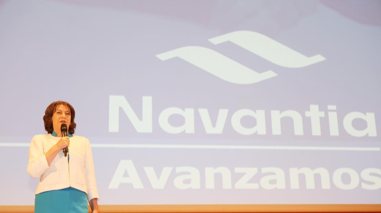 La presidenta de Navantia, Susama de Sarriá, explica en Cádiz ell plan industrial de la compañía