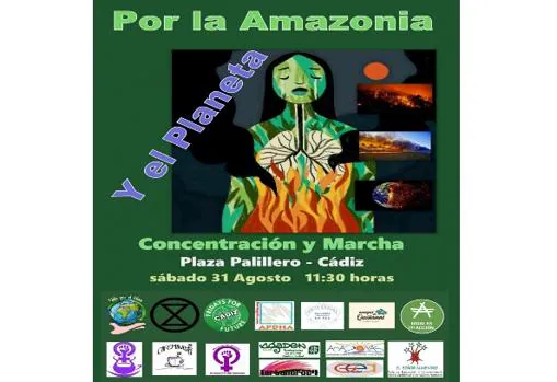 Concentración-marcha por la Amazonia y el planeta en Cádiz