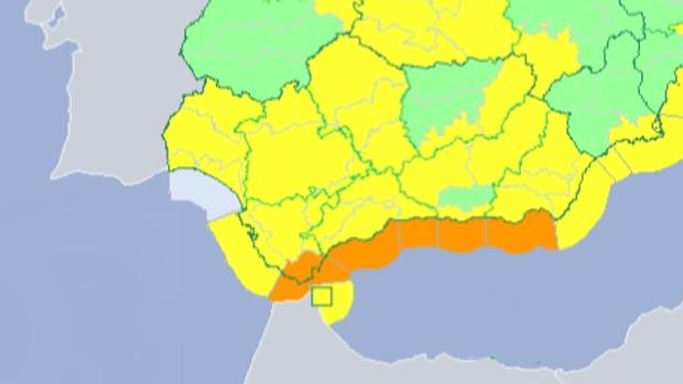 La alerta naranja por el temporal obliga a cerrar cementerios y parques en Algeciras