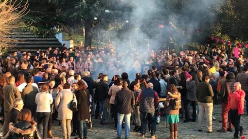 Zambomba flamenca en la ermita del Robledo de Constantina