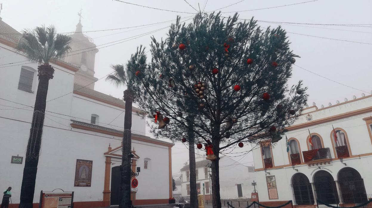 Estampa de la Plaza de España durante estas fiestas