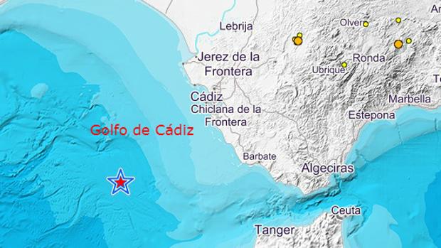 Un terremoto de magnitud 3,7 se siente en el Golfo de Cádiz