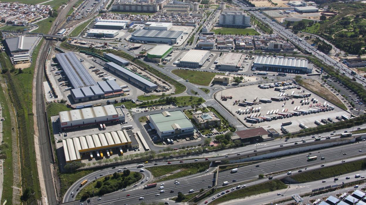 Vista aérea del polígono industrial La Negrilla