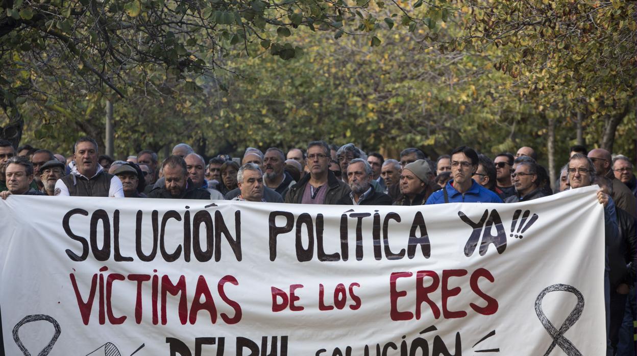 Manifestación de los exdelphis