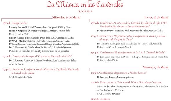 El coro filarmónico de la Basílica del Vaticano dará un concierto en Cádiz