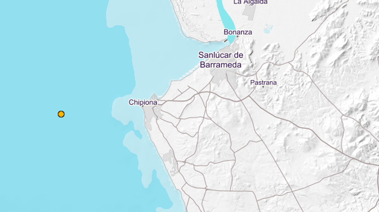 Registrado un terremoto de 2,8 grados frente a la costa de Chipiona