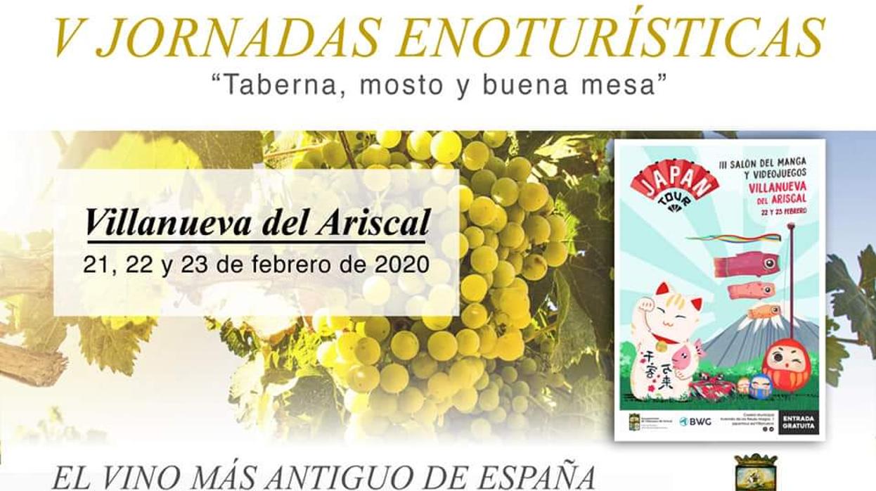 Cartel anunciador de las V Jornadas Enoturísticas de Villanueva del Ariscal