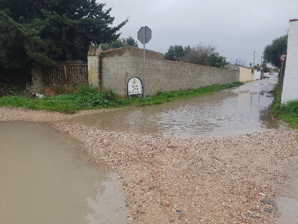 Camino inundado en Pago del Humo