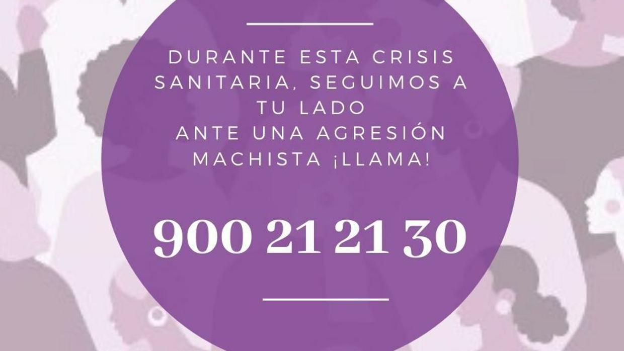 Teléfono de atención a las v´itimas de violencia de género.