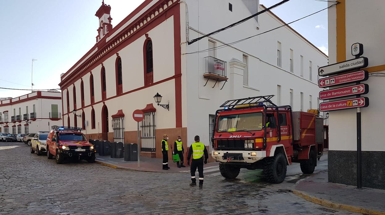 El Domingo de Ramos, la UME realizó la segunda desinfección integral de la Residencia de Mayores La Caridad