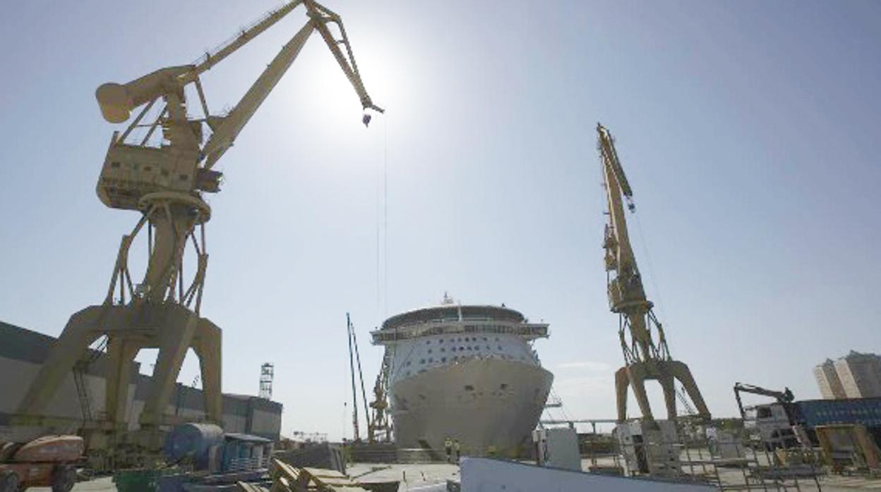 El astillero de Cádiz lleva parado desde el 15 de marzo