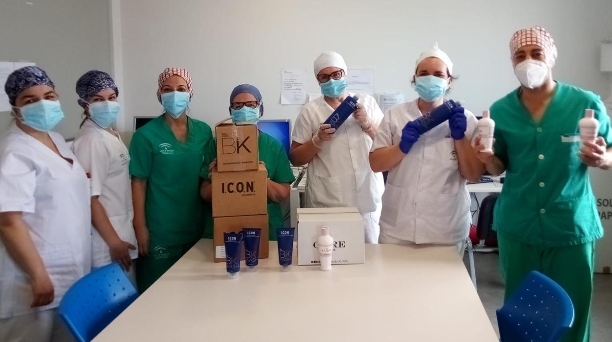 I.C.O.N. dona productos de cuidado capilar para el personal sanitario de varios hospitales de la provincia de Cádiz