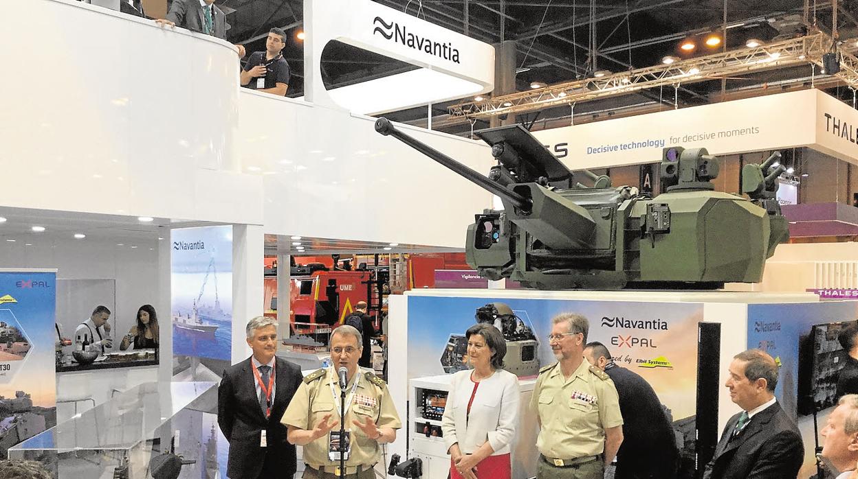 Presentación el pasado mayo de la torre 'Tizona', fabricada por Navantia-San Fernando