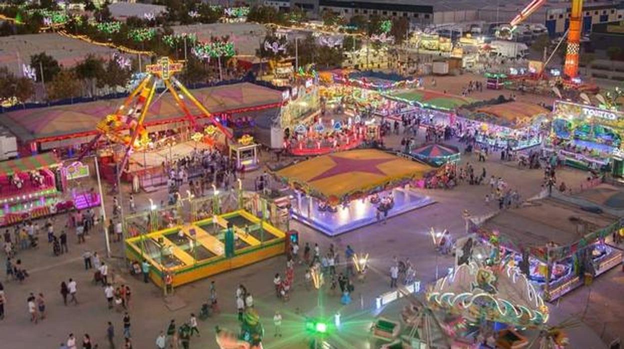 La zona de las atracciones de la Feria de Los Palacios y Villafranca