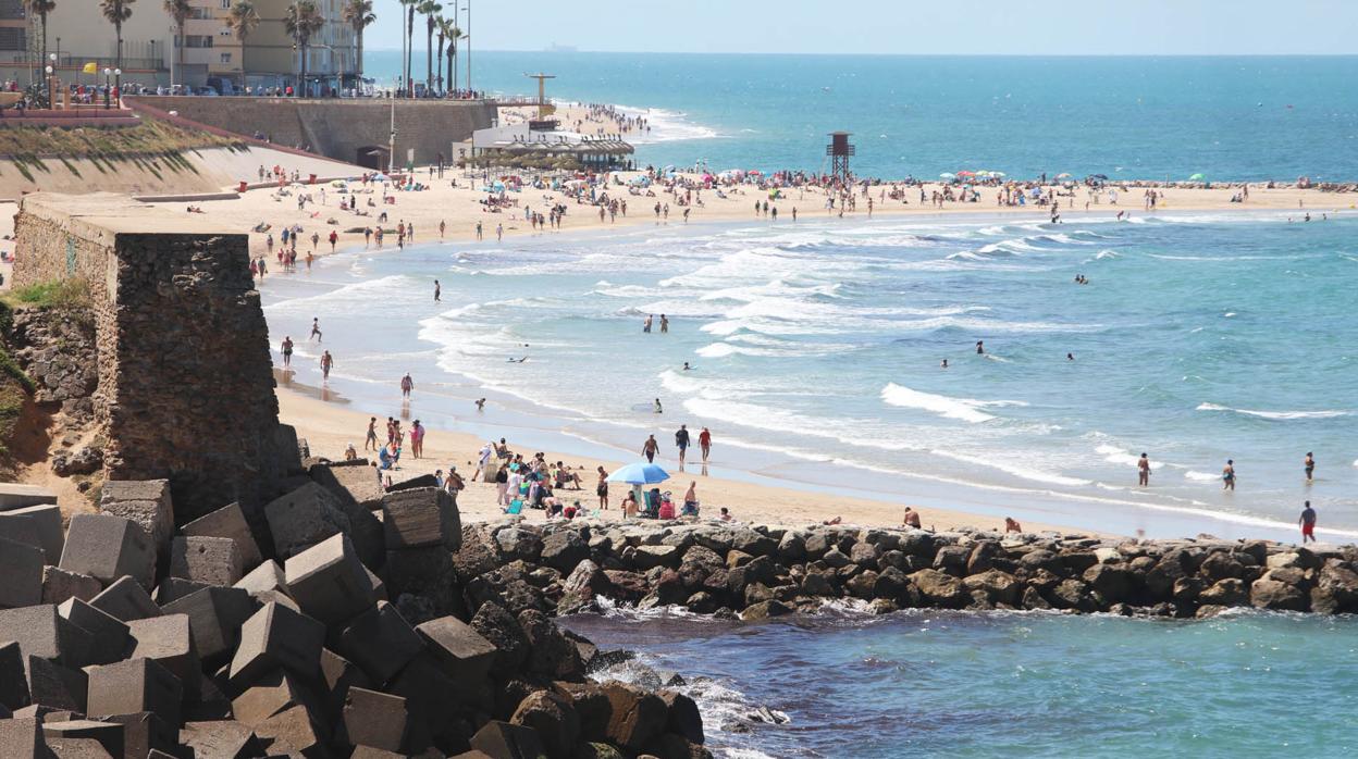 La playa de Cádiz, el pasado fin de semana.