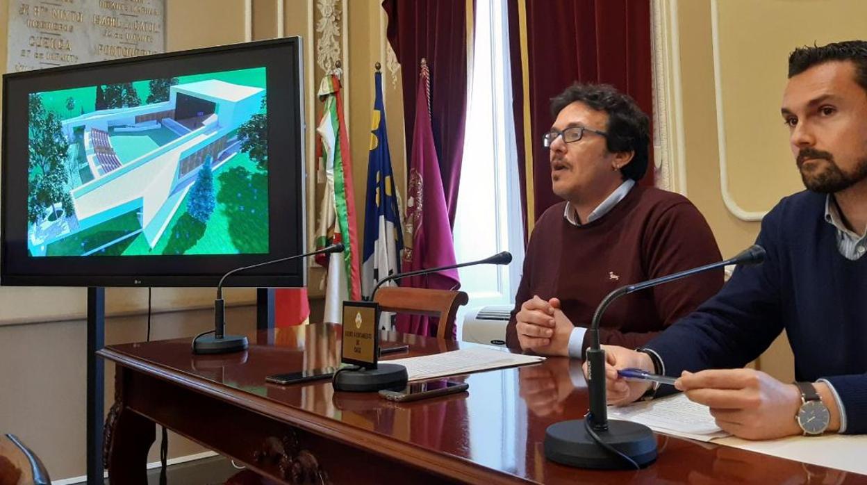 Kichi, junto a Martín Vila, en la presentación del proyecto el pasado mes de marzo.