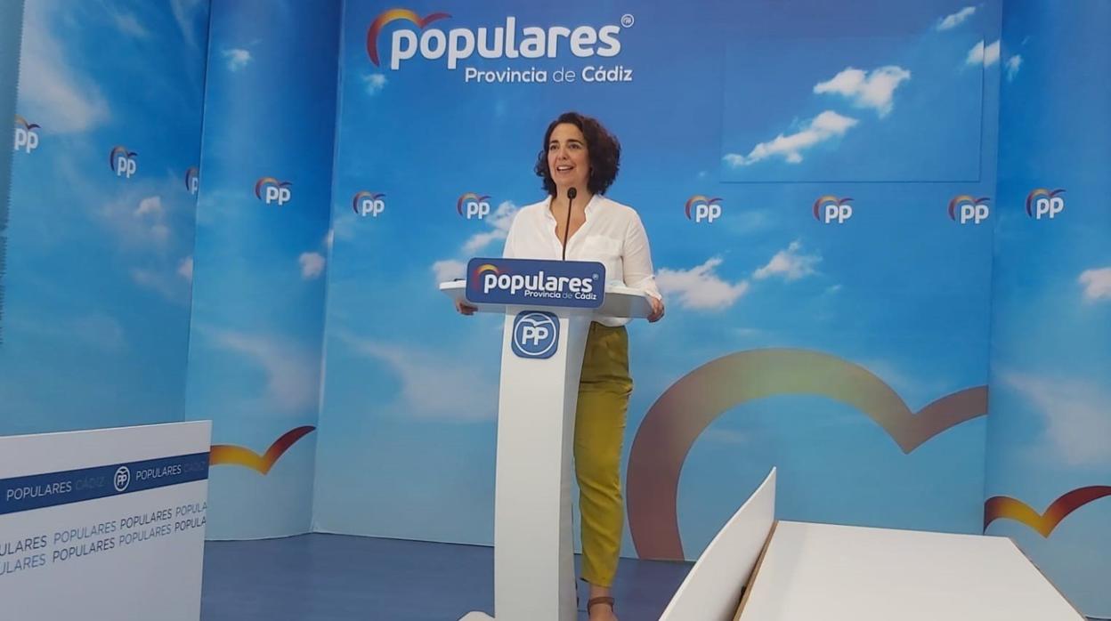 La portavoz provincial del PP en Cádiz, Carmen Sánchez