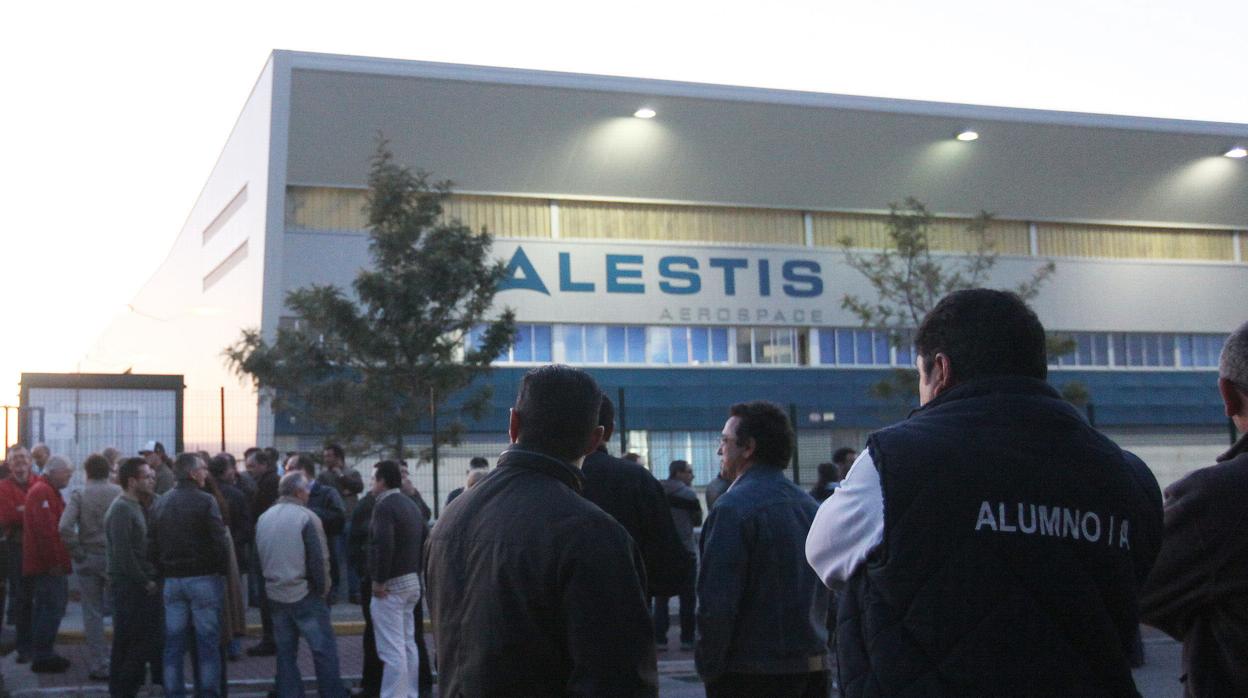 Imagen de archivo de protestas en la factoría portuense de Alestis