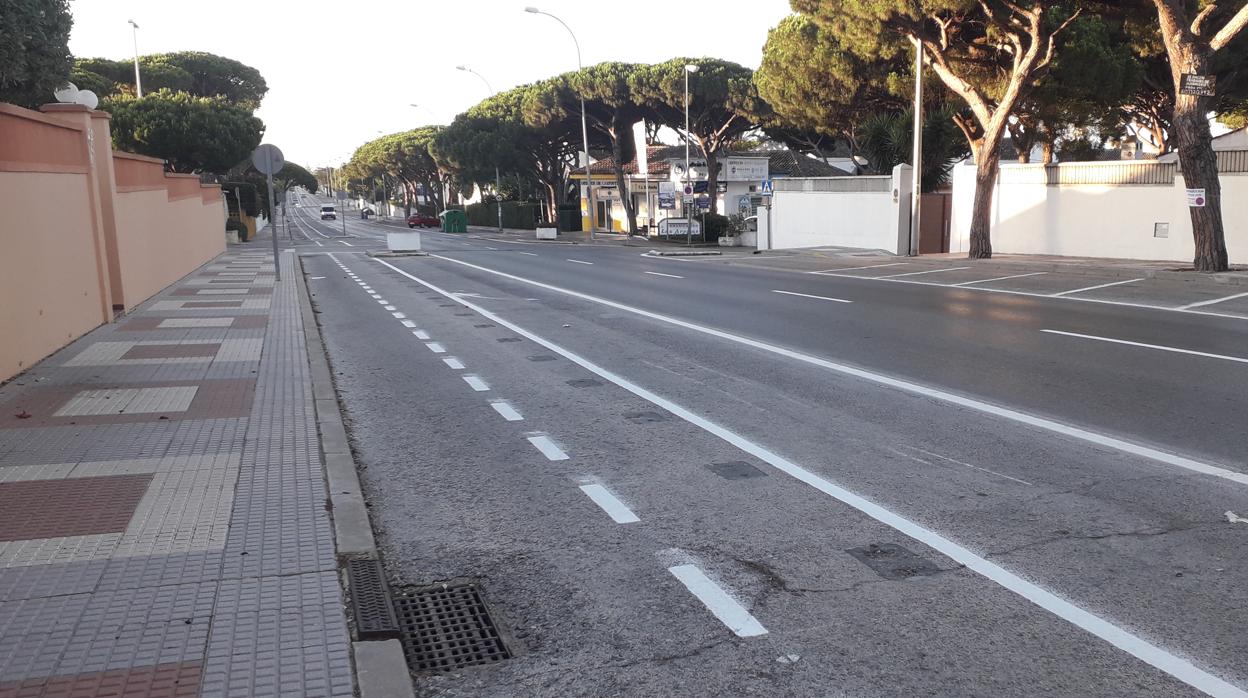 Zona de la playa de La Barrosa donde se crearán los aparcamientos.