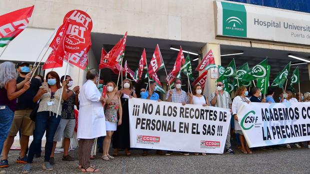 El personal sanitario del SAS protesta en Cádiz por la precariedad laboral